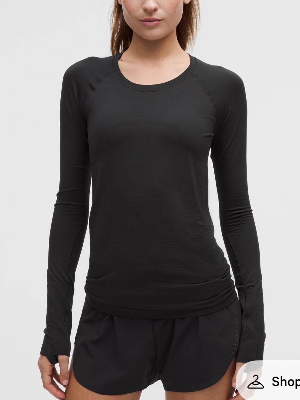 Lululemon Swiftly Tech Long-Sleeve Shirt 2.0 Hip Length Black Size 8 NWOT
